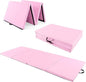 Giantex 4'x10'x 2" Gymnastics Mat, 4-Panel Folding Aerobics Exercise Mat w/Hook & Loop Fastener, Carrying Handle, Portable Tumbling Mat for Stretching Yoga Cheerleading Martial Arts