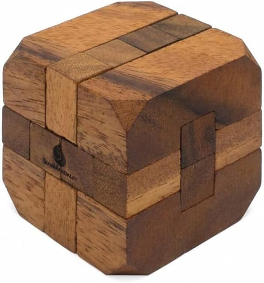 Hidden Passage Wooden 3D Mechanical Puzzle for Adults – Brain Teaser Game | Desk Toy | Handmade Interlocking Wood Puzzle | Mind Teaser Logic Challenge Toy by SiamMandalay