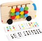 Montessori Toys Slide Puzzle for Kids | Double-Sided Matching Game & Logic Puzzles | Travel Toys for Toddlers with 96 Challenges (Color & Animal Cards)