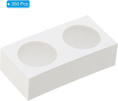 PATIKIL 2x2 Coin Flips, 350 Pack 37mm Cardboard Coin Holder Paper Coin Holders for Coin Collection Supplies Collector, White