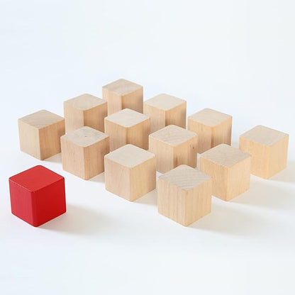 JEUIHAU 60 Pieces 2 Inch Wooden Cubes, Unfinished Wood Blocks, Natural Blank Wood Square Blocks for Painting, Puzzle Making, Decorating, Crafts and DIY Projects