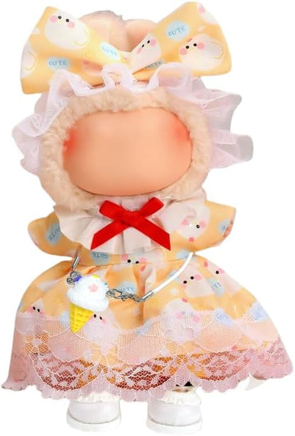 17cm Doll Clothes - 4 Set for 6.7 inches Doll Outfit，Clothing for Dolls Accessories.Cute Clothes for Dress up