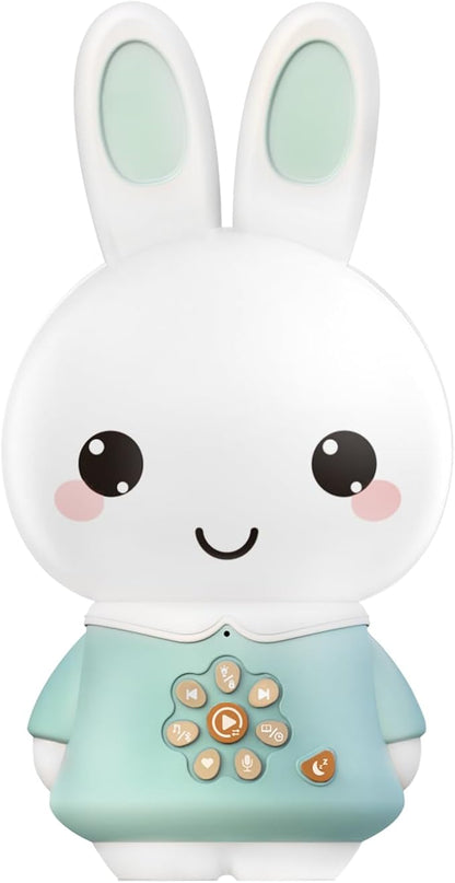 alilo Honey Bunny Pro, Kids Music Player with Night Light, Bluetooth, Recorder, Preloaded 71 Nursery Rhymes, 50 Stories, 55 Soothing Music, Storytelling Toys Gifts for Toddlers Baby Boy Girl, Green