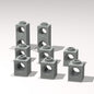 Classic Building Brick Bulk, Brick 1x1 with Hole Opposite 120 Piece, Compatible with Lego Parts and Pieces: (Color:Light Gray)