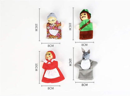 Little Red Riding Hood Finger Puppet StorytellingToy for Toddlers Kids, Cartoon Puppets Costume for Parent Child Interaction Classroom Role Playing Theater