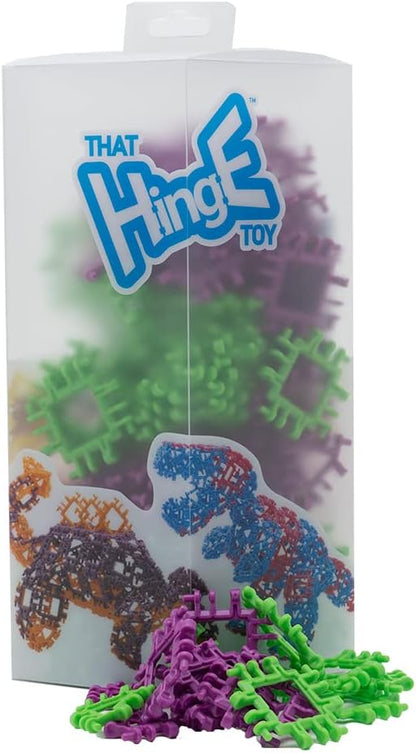 That Hinge Toy 150 Piece Purple + Green Set, Dinosaur + More STEM Construction Toy Building Set