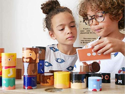 48-Piece Multiracial Family Play Set – Magnetic Wooden Diversity Building Blocks for Kids – Multicultural Puzzles, SEL Toy for Ages 1+