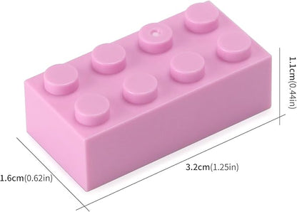 Feleph 2x4 Bricks 320 Pieces Bright Pink Parts Classic Building kit Girls Boys Kids Set Basic Blocks Toy Compatible with 3001 Major Brands