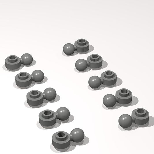 Classic Building Plate Bulk, Round 1x1 with Tow Ball with Shaped Hole 260 Piece, Compatible with Lego Parts and Pieces: (Color:Dark Gray)