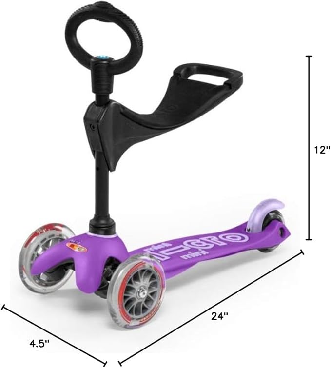 Micro Kickboard - Mini 3in1 Deluxe 3-Stage Ride-on Scooter Toddler Toys for Ages 12 Months to 5 Years