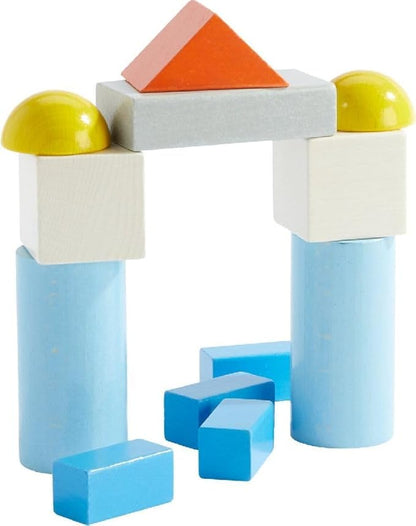 HABA Colored Wooden Building Blocks - Set of 85 Piece Set of Wooden Toys, Stacking Toys for Toddlers 1-3 Ideal Open Ended STEM Play (Made in Germany)