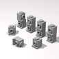 Classic Building Brick Bulk, 1x1 with Headlight 260 Piece, Compatible with Lego Parts and Pieces: (Color:Light Gray)