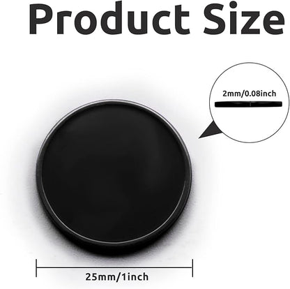 Set of 100 1 Inch Opaque Plastic Learning Counters Mini Poker Chips Game Tokens with Storage Box (1 Inch, Black)