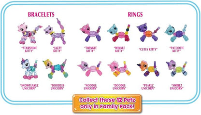 Twisty Petz Family Pack Kittys, Includes Two Bracelets and Four Rings. for Ages 6-12