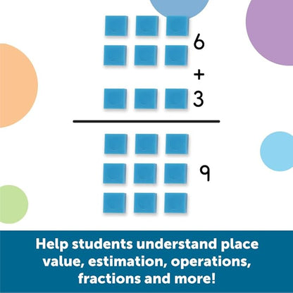 Learning Resources Base Ten Blocks Smart Pack, Early Childhood Math Skills, Ages 5+, 6"W x 9"H