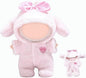 Clothes for Doll, Pink Bunny Plush Outfit for 17 cm (6.7in) Dolls, Keychain Accessories for Dolls - Cute Clothes for Boys Girls Birthday (Pink Bunny)