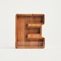 Personalized Wooden Piggy Bank – Custom Letter E Coin Bank in Beech Wood with Clear Acrylic Front, Engraved Name Option, Money Saving Box for Kids and Adults