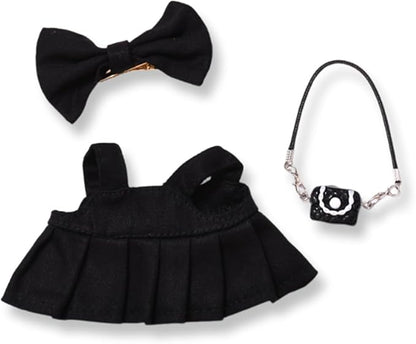 17cm Doll Clothes Set & Outfit Set for 17cm Dolls - Premium Fashion Dresses with Accessories, Luxury Chic Doll Clothing & Style Bundle,Just Clothes (Style-11)