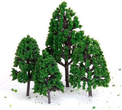 Mixed Model Trees, 29pcs, 1.5-6 inch(4-16 cm), Ho Scale Bushes, Diorama Supplies, Plastic Trees for Projects, Model Train Scenery with No Bases