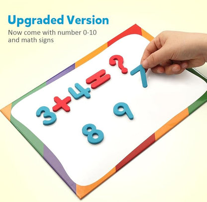 Coogam Magnetic Letters 251 Pcs with Magnetic Board and Storage Box - Uppercase Lowercase Foam Alphabet ABC Magnets for Fridge Refrigerator - Educational Toy Set for Classroom Kids Learning Spelling