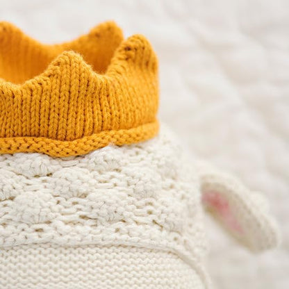 cuddle + kind Sebastian The Lamb Regular 20" Hand-Knit Doll – 1 Doll = 10 Meals, Fair Trade, Heirloom Quality, Handcrafted in Peru, 100% Cotton Yarn