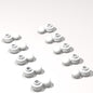 Classic Building Plate Bulk, Round 1x1 with Tow Ball with Shaped Hole 260 Piece, Compatible with Lego Parts and Pieces: (Color:White)