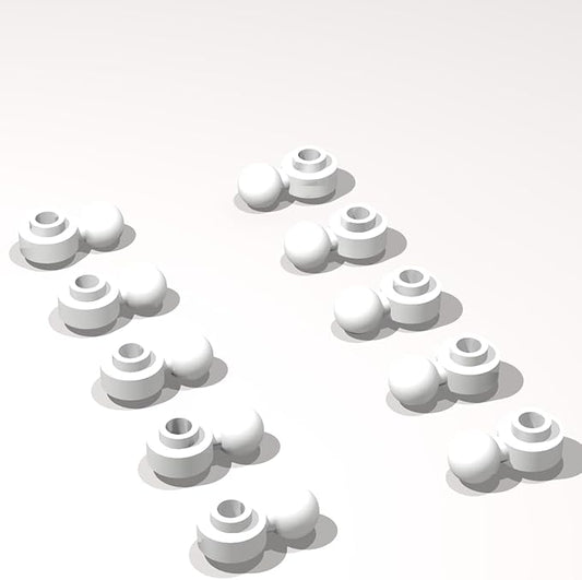 Classic Building Plate Bulk, Round 1x1 with Tow Ball with Shaped Hole 120 Piece, Compatible with Lego Parts and Pieces: (Color:White)