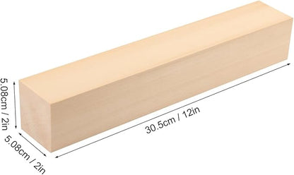 8 Pack Basswood Carving Blocks, 12x2x2 Inches Basswood Blocks for Beginner to Advanced Carvers, Ideal for DIY Projects and Gifts, Soft and Smooth, Easy Whittling and Carving,by GNIEMCKIN.