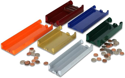 BankSupplies Dime Coin Stackable Sorting Metal Money Tray - Green - $100 Capacity - Money Organizer - Color Coded to Federal Reserve Standards