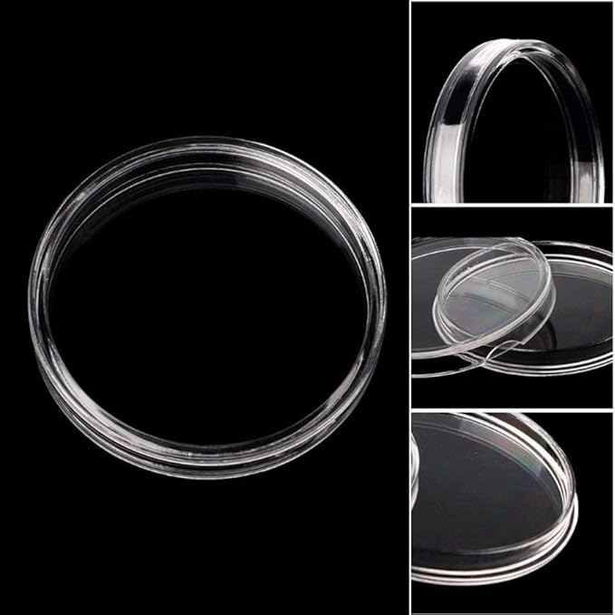 20 Pcs 38mm Silver Dollar Coin Holders for Silver Canadian Maple Leaf, Morgan, Peace, Eisenhower Acrylic Coin Capsule, Coin Storage Cases, Coin Collection Supplies