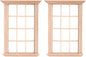 DOITOOL 2Pcs 1: 12 Dollhouse Window Frame Dollhouse Miniature Furniture Mini Wooden Window Frame DIY Dollhouse Bedroom Accessories, 3.3 x 4.5inch