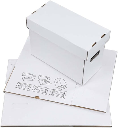 G-PLUS 3 Pack Comic Book Storage Box - Holds 150-175 Comics, Collapsible & Stackable Short Box, Moistureproof, Archival Cardboard
