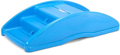 Simplay3 Two Sided Rock and Roll Teeter Totter Seesaw and Climbing Bridge, Fits up to Four Children and Kids for Rocking and Climbing - Indoor/Outdoor, Made in USA (Blue)