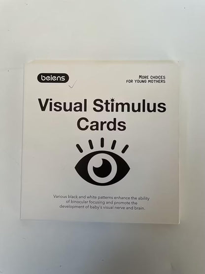beiens High Contrast Baby Flashcards, Black White Color Newborn Brain Development Toys, Visual Stimulation Learning Activity Cards, Educational Infants Gift (Black & White(for 0-3 Months))
