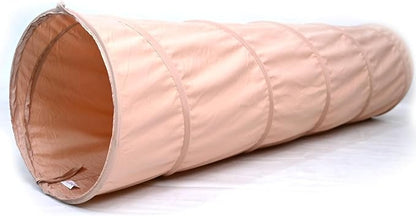 River & Aria Co Kids Tunnel Toys for Toddlers 1-3 - Baby Tunnel Crawl Indoor and Outdoor, 6ft Kids Tunnels Crawl, Interactive Hide and Seek Play for Children (Peach)