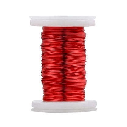 BNTECHGO 26 AWG Magnet Wire - Enameled Copper Wire - Enameled Magnet Winding Wire - 2 oz - 0.0157" Diameter 1 Spool Coil Red Temperature Rating 155℃ Widely Used for Transformers Inductors