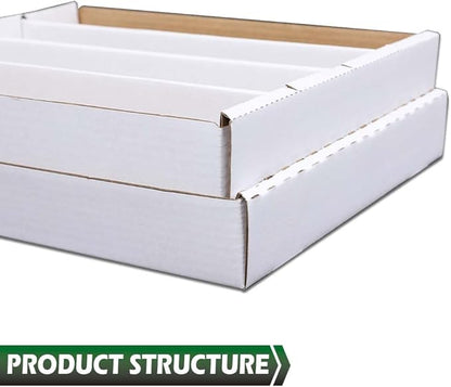 GRAND ORANGE 4 ROW 3200 Count Trading Card Storage Box, Sports & Trading Card Storag, Monster Shoe Box Card Storage Box