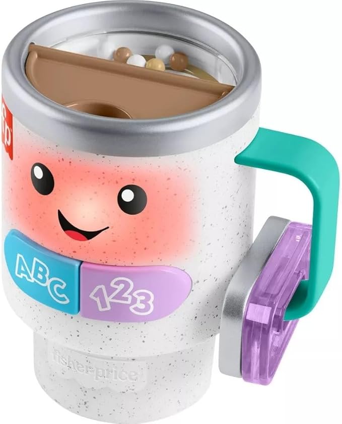 Fisher-Price Baby & Toddler Toy Laugh & Learn Coffee Mug Musical Activity with Lights & Educational Songs for Infants Ages 6+ Months