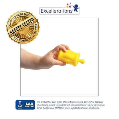 Excellerations Early STEM Toy, Connecting, Fun, Linking, Pop Beads for Toddlers, Snap Lock Beads Set in Storage Bin, Pack of 28