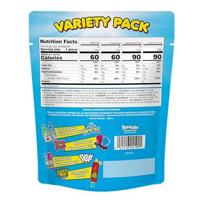 Halloween Candy Variety Pack Bag, 7 Ct Bulk Individually Wrapped Lollipops, Ring Pop, Push Pop, Baby Bottle Pop & Juicy Drop, Birthday Party Favors, Trick or Treat, Halloween Candy Bowls, Kids Gifts