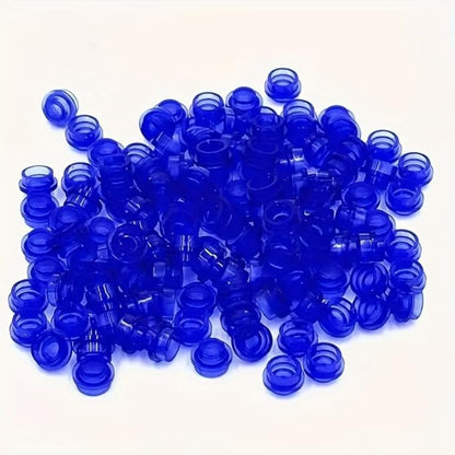 1200 Piece Transparent Colors Building Plate Bulk, Round 1x1, Compatible with Lego Parts and Pieces: (Color:Transparent Blue)
