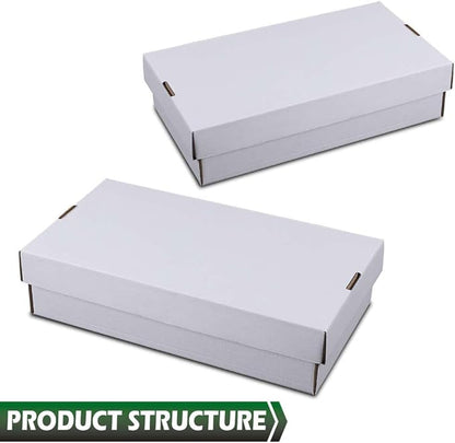GRAND ORANGE 3000 Count 3 Row Card Storage Box 2 PACK Cardboard Standard Trading & Gaming card Storage Boxes Corrugated Cardboard Storage Box Trading Card Slab Storage Boxes