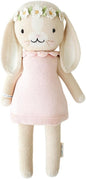cuddle + kind Hannah The Bunny Blush Little 13" Hand-Knit Doll – 1 Doll = 10 Meals, Fair Trade, Heirloom Quality, Handcrafted in Peru, 100% Cotton Yarn