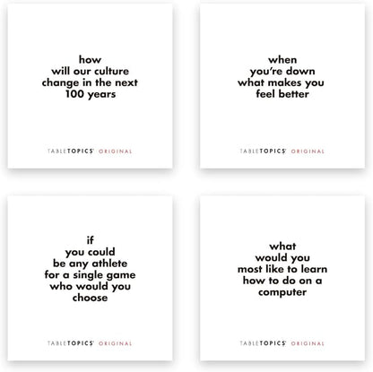 TableTopics Original Conversation Starter Cards for Adults to Break The Ice with 135 Questions for Parties, Gatherings, Small Groups, & Team-Building