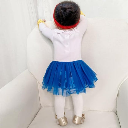 Dressy Daisy Princess Onesie Romper Fancy Dress Costume Halloween Birthday Bodysuit Outfit with Headband for Infant Baby Girl