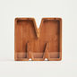 Personalized Wooden Piggy Bank – Custom Letter M Coin Bank in Beech Wood with Clear Acrylic Front, Engraved Name Option, Money Saving Box for Kids and Adults