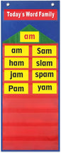 Word Families Pocket Chart,Pocket Chart with Word Families Cards,Phonics and Rhyming,CVC Word Sorting,Reading Skills for Preschool and Kindergarten