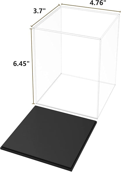 SVENJBB Acrylic Display Case, Acrylic Protector Compatible with Funko POP! 4 Inch Vinyl Figures, Full Assembly Clear Box for Collectibles and Figures, 5x3.93x6.7 Inch
