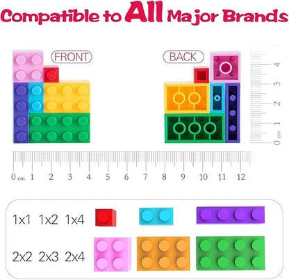 1500 Pieces Building Bricks, Classic Bulk Building Bricks Set Creative Building Toy Compatible with All Major Brands - 16 Shapes / 10 Colors