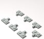 Classic Building Hinge Plate Bulk, 1x2 Locking with 1 Finger on Side with Groove 50 Piece, Compatible with Lego Parts and Pieces: (Color:Light Gray)